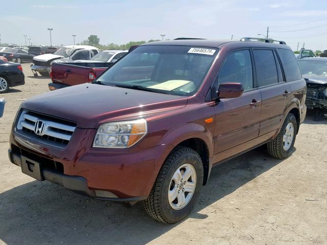 5FNYF18288B017204 - 2008 HONDA PILOT VP RED photo 2