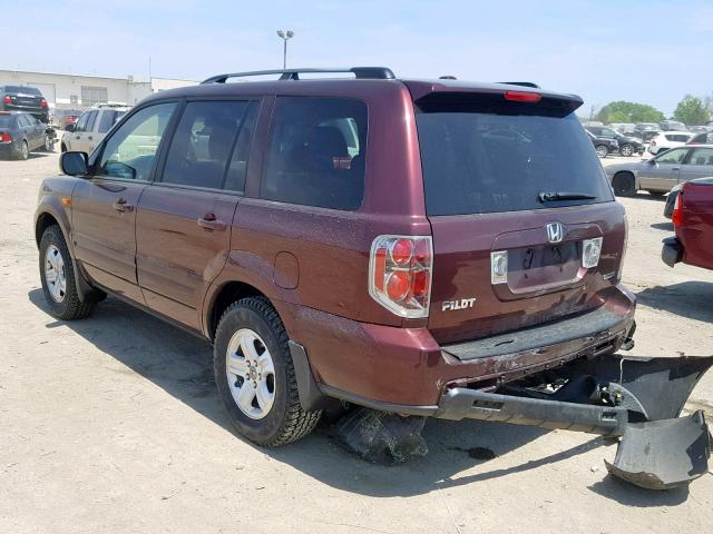 5FNYF18288B017204 - 2008 HONDA PILOT VP RED photo 3