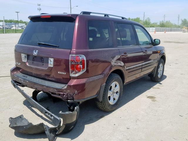 5FNYF18288B017204 - 2008 HONDA PILOT VP RED photo 4