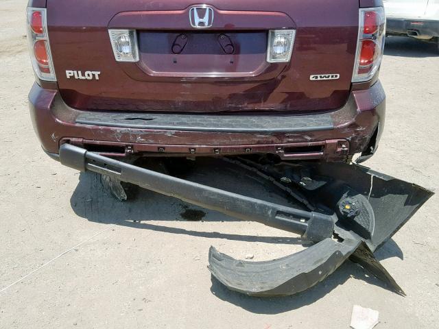 5FNYF18288B017204 - 2008 HONDA PILOT VP RED photo 9