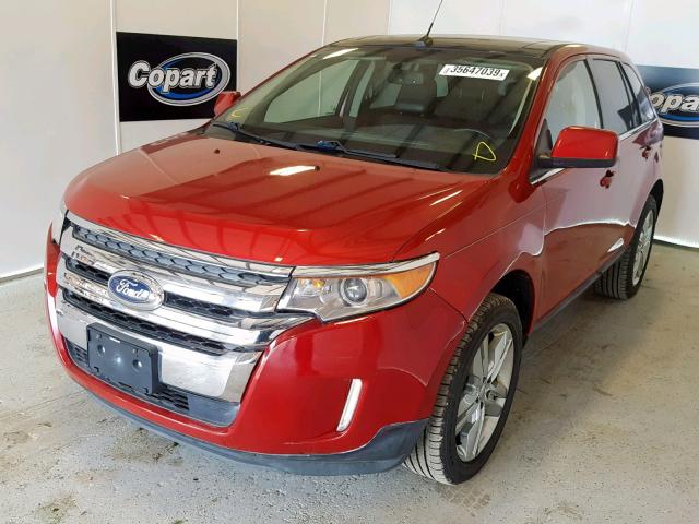 2FMDK4KC5BBA58600 - 2011 FORD EDGE LIMIT BURGUNDY photo 2