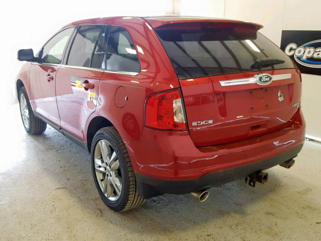 2FMDK4KC5BBA58600 - 2011 FORD EDGE LIMIT BURGUNDY photo 3