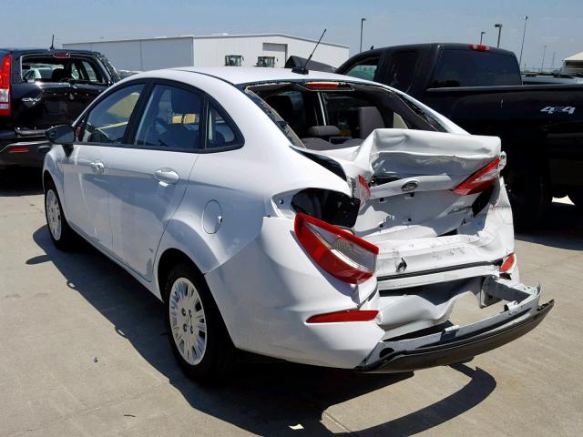 3FADP4AJ8JM117440 - 2018 FORD FIESTA S WHITE photo 3