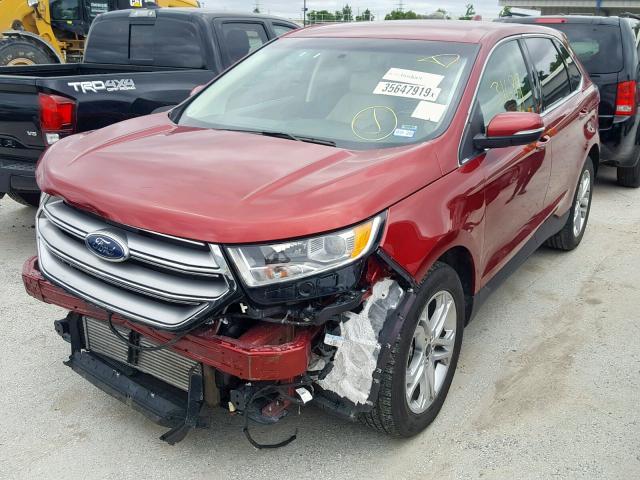 2FMPK3K93JBB75084 - 2018 FORD EDGE TITAN RED photo 2