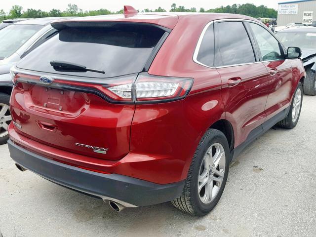 2FMPK3K93JBB75084 - 2018 FORD EDGE TITAN RED photo 4