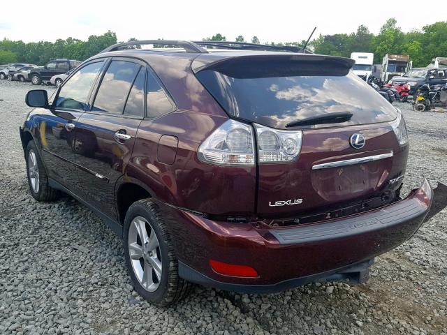 JTJHW31U582039961 - 2008 LEXUS RX 400H BLACK photo 3