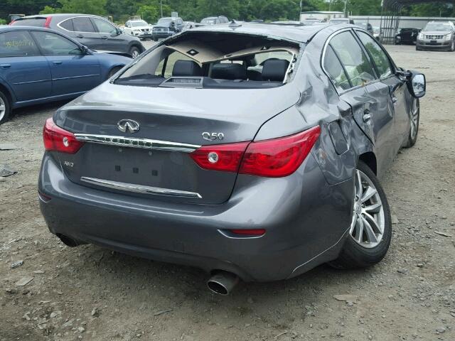 JN1BV7AR8FM420562 - 2015 INFINITI Q50/PREMIU CHARCOAL photo 4