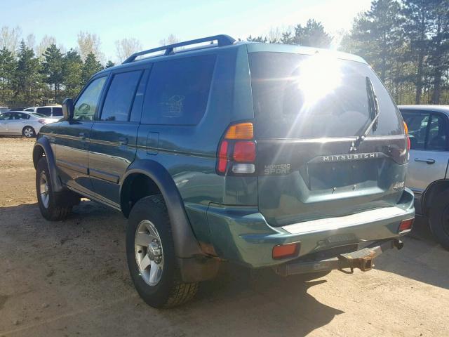 JA4MT21H63J003521 - 2003 MITSUBISHI MONTERO SP GREEN photo 3