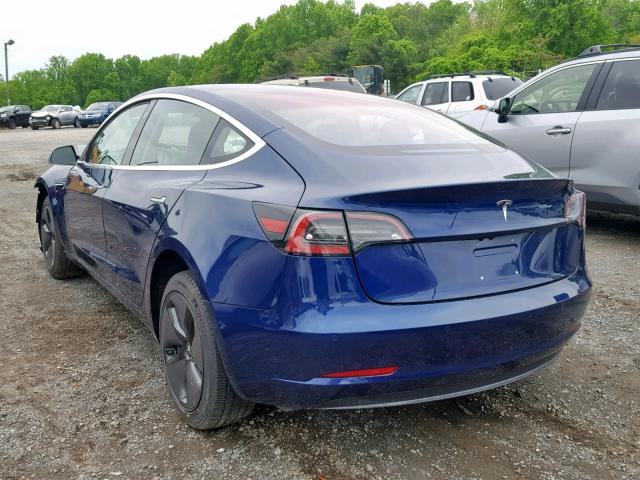 5YJ3E1EA3JF022860 - 2018 TESLA MODEL 3 BLUE photo 3