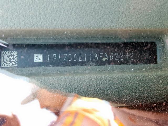 1G1ZC5E11BF368242 - 2011 CHEVROLET MALIBU 1LT WHITE photo 10