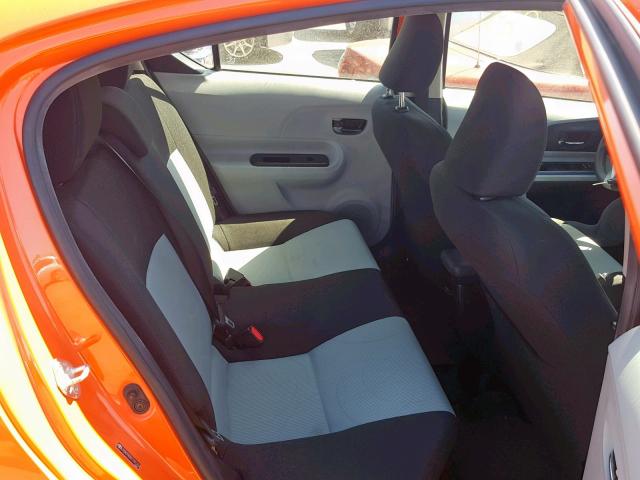 JTDKDTB3XC1031356 - 2012 TOYOTA PRIUS C ORANGE photo 6