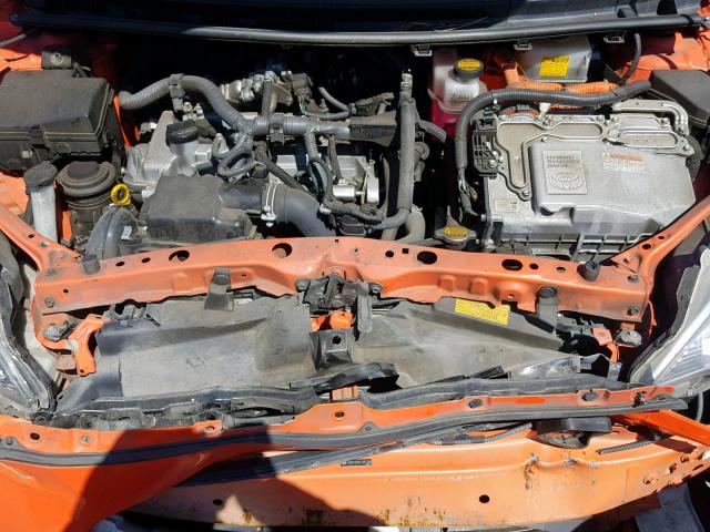 JTDKDTB3XC1031356 - 2012 TOYOTA PRIUS C ORANGE photo 7