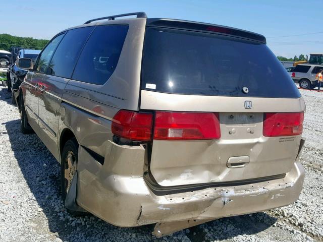 2HKRL18641H552988 - 2001 HONDA ODYSSEY EX TAN photo 3