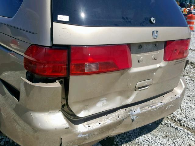 2HKRL18641H552988 - 2001 HONDA ODYSSEY EX TAN photo 9