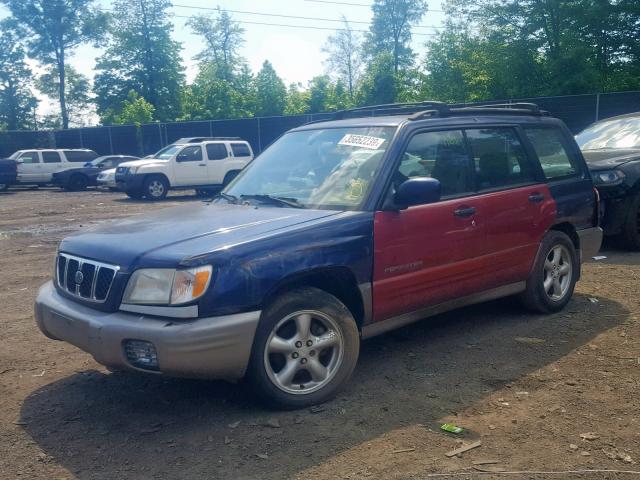 JF1SF65582G750745 - 2002 SUBARU FORESTER S BLUE photo 2