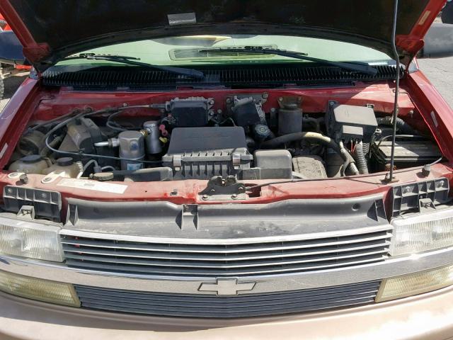 1GNDM19W8YB122132 - 2000 CHEVROLET ASTRO RED photo 7