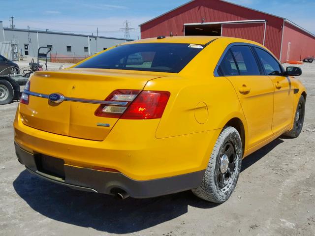 1FAHP2MK0EG158512 - 2014 FORD TAURUS POL YELLOW photo 4