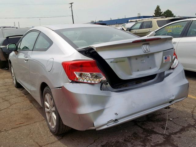 2HGFG3B8XCH531766 - 2012 HONDA CIVIC EX SILVER photo 3