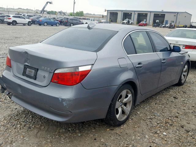 WBANE53567CW61761 - 2007 BMW 525 I GRAY photo 4