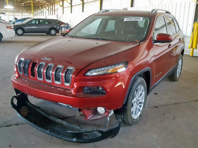 1C4PJLCB9HW521933 - 2017 JEEP CHEROKEE L RED photo 2