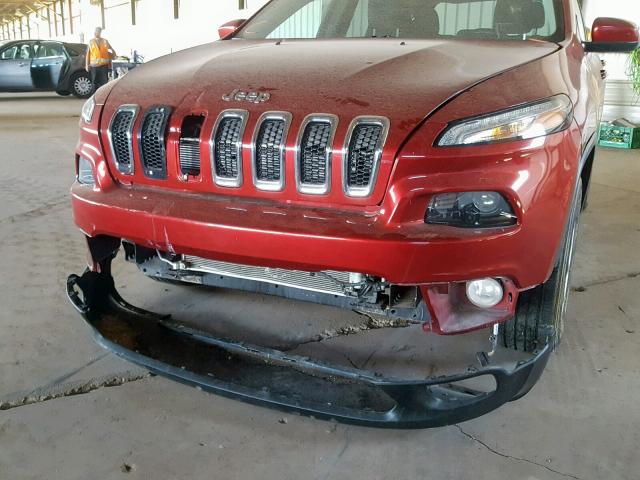 1C4PJLCB9HW521933 - 2017 JEEP CHEROKEE L RED photo 9