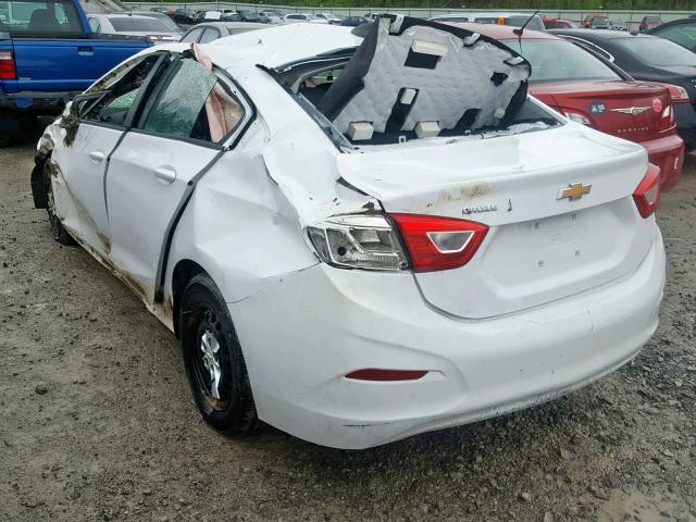 1G1BJ5SM7K7102918 - 2019 CHEVROLET CRUZE WHITE photo 3