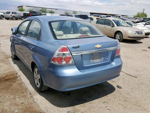 KL1TD56648B105710 - 2008 CHEVROLET AVEO BASE Mavi foto 3