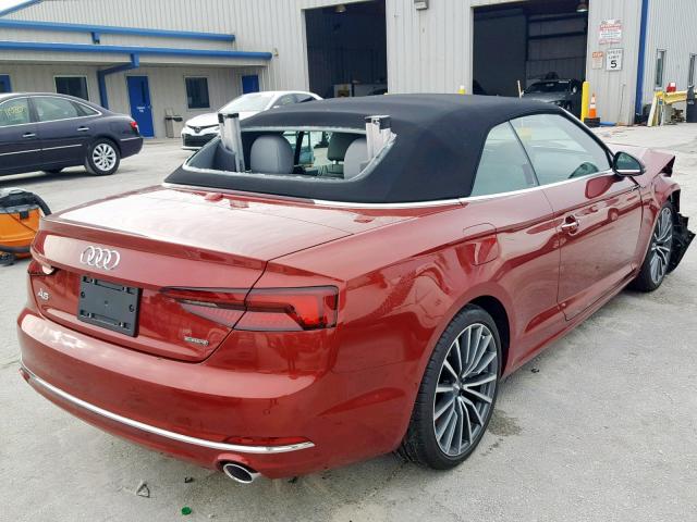 WAU2NGF58KN005939 - 2019 AUDI A5 PRESTIG RED photo 4