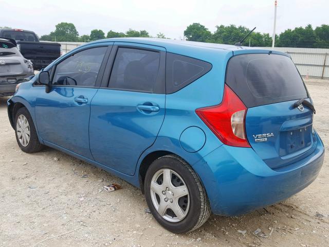 3N1CE2CP7EL388165 - 2014 NISSAN VERSA NOTE BLUE photo 3