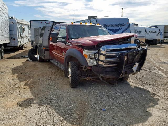 1FD0W5HT2EEA66548 - 2014 FORD F550 SUPER RED photo 1