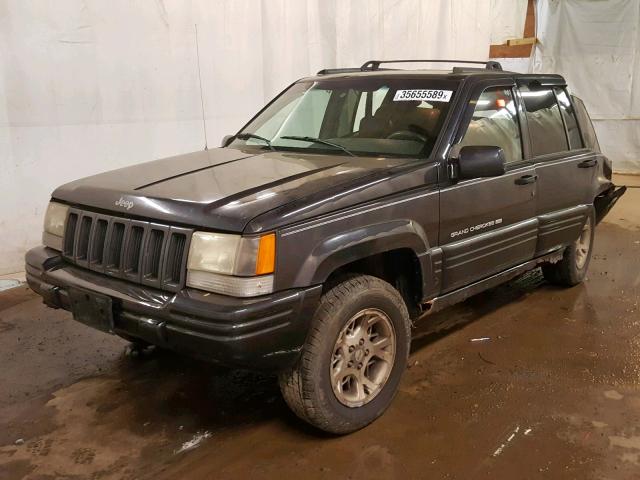 1J4GZ78Y4WC235137 - 1998 JEEP GRAND CHER BLACK photo 2