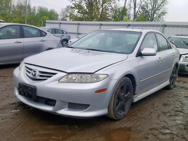 1YVHP80DX55M08168 - 2005 MAZDA 6 S SILVER photo 2