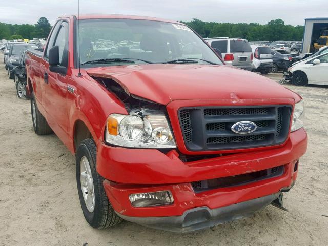 1FTRF12245KB97695 - 2005 FORD F150 RED photo 1