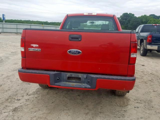 1FTRF12245KB97695 - 2005 FORD F150 RED photo 6