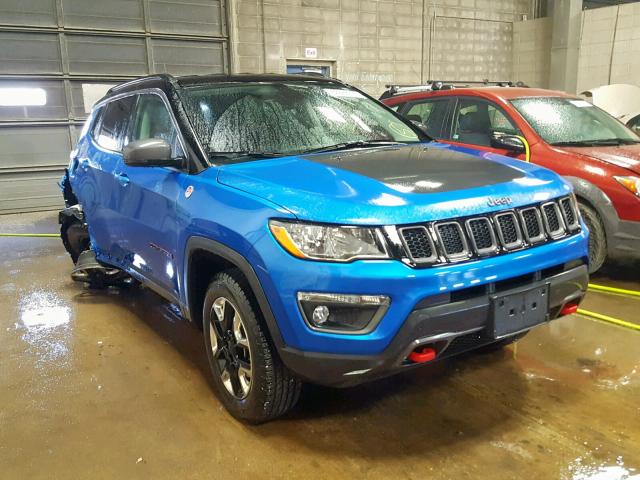 3C4NJDDB5JT403661 - 2018 JEEP COMPASS TR BLUE photo 1