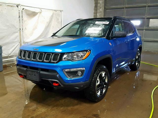 3C4NJDDB5JT403661 - 2018 JEEP COMPASS TR BLUE photo 2