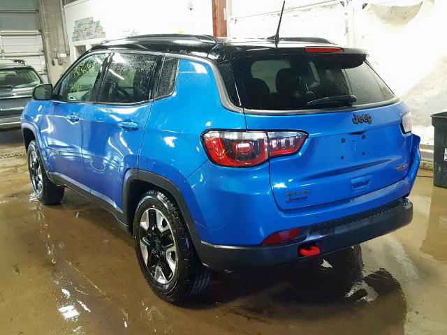 3C4NJDDB5JT403661 - 2018 JEEP COMPASS TR BLUE photo 3