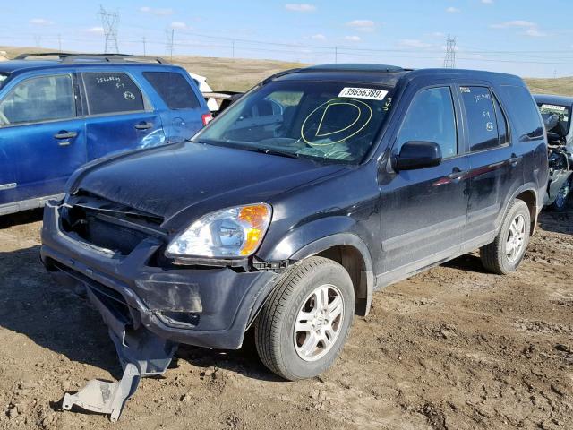 SHSRD788X4U226657 - 2004 HONDA CR-V EX BLACK photo 2