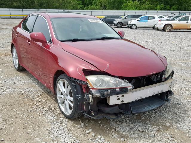 JTHBK262465000696 - 2006 LEXUS IS 250 RED photo 1