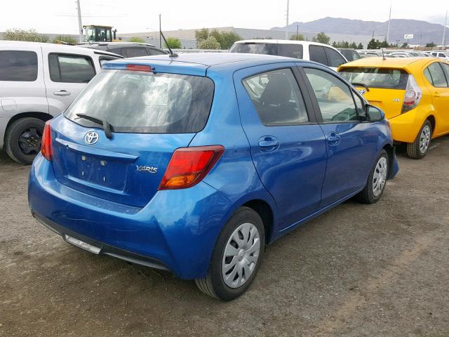 VNKKTUD31GA066483 - 2016 TOYOTA YARIS L BLUE photo 4