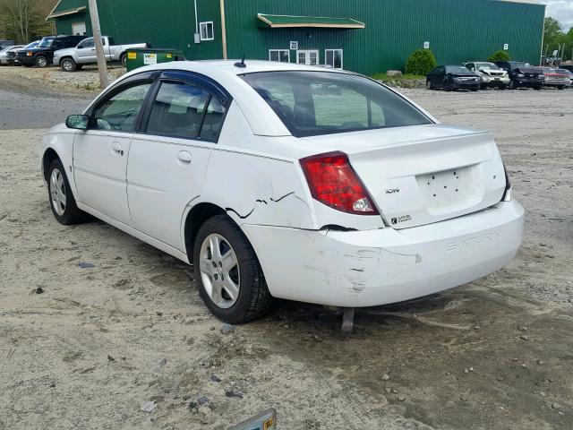 1G8AJ55F17Z126296 - 2007 SATURN ION LEVEL WHITE photo 3
