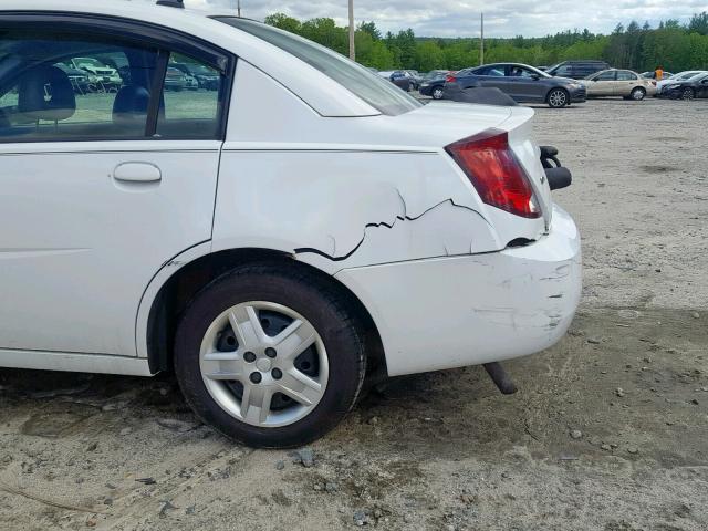 1G8AJ55F17Z126296 - 2007 SATURN ION LEVEL WHITE photo 9