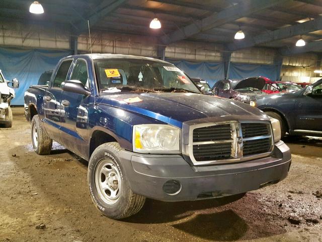 1D7HE28K85S288129 - 2005 DODGE DAKOTA QUA BLUE photo 1