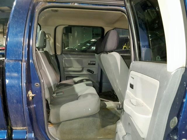 1D7HE28K85S288129 - 2005 DODGE DAKOTA QUA BLUE photo 6