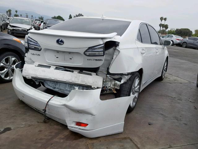 JTHBB1BA5A2025415 - 2010 LEXUS HS 250H WHITE photo 4