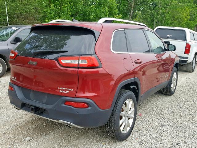 1C4PJMDS3EW282850 - 2014 JEEP CHEROKEE L RED photo 4