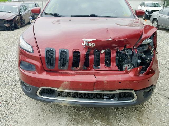 1C4PJMDS3EW282850 - 2014 JEEP CHEROKEE L RED photo 9