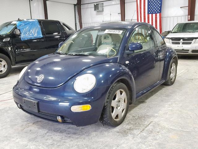 3VWCA21C1YM452575 - 2000 VOLKSWAGEN NEW BEETLE ლურჯი ფოტო 2