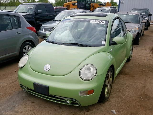 3VWCD21C83M418844 - 2003 VOLKSWAGEN NEW BEETLE მწვანე ფოტო 2
