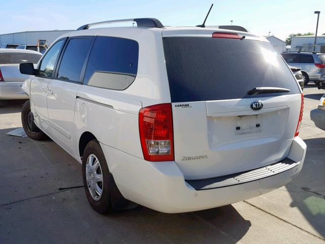 KNDMG4C79E6586988 - 2014 KIA SEDONA LX WHITE photo 3